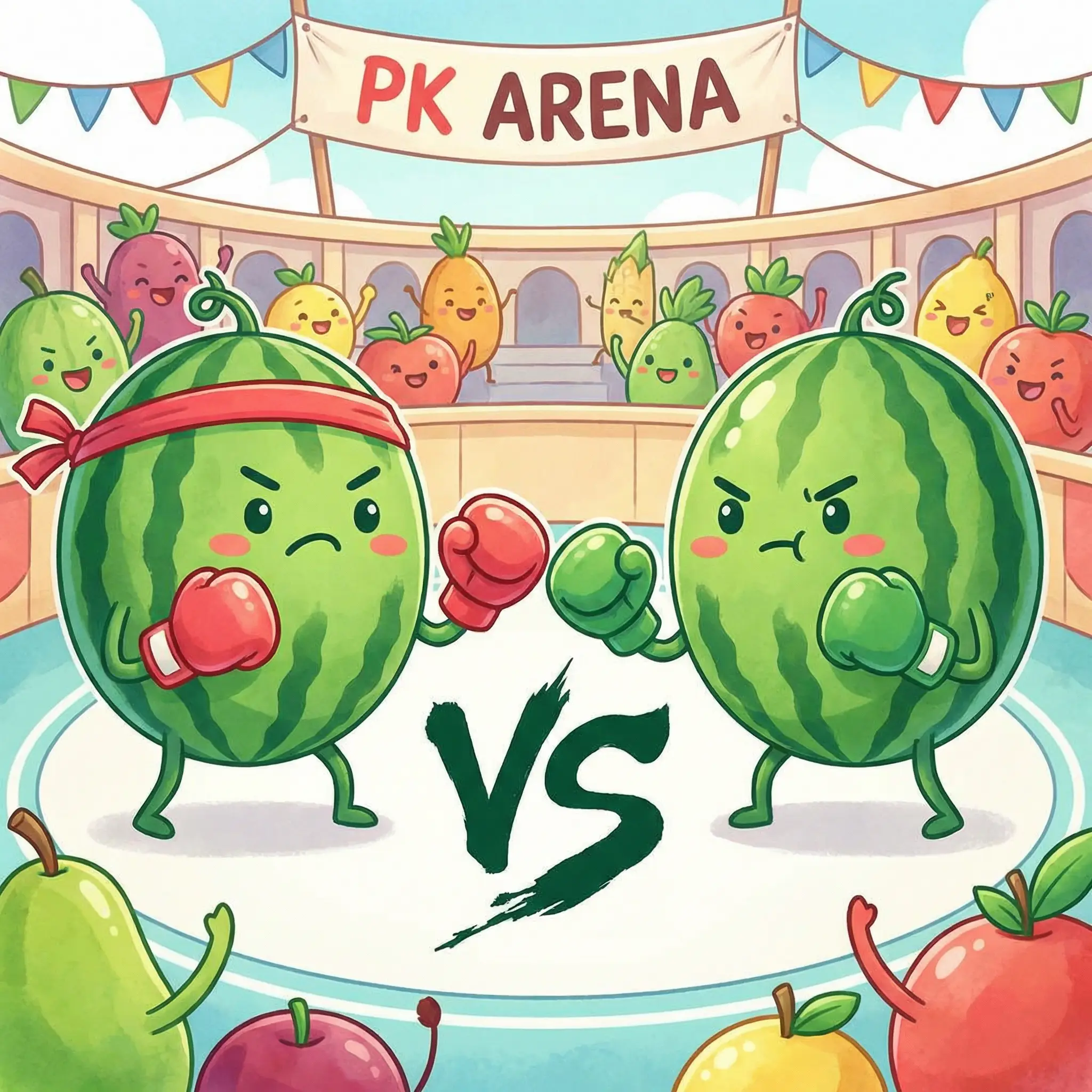 甜度PK对决插画 - 51吃瓜