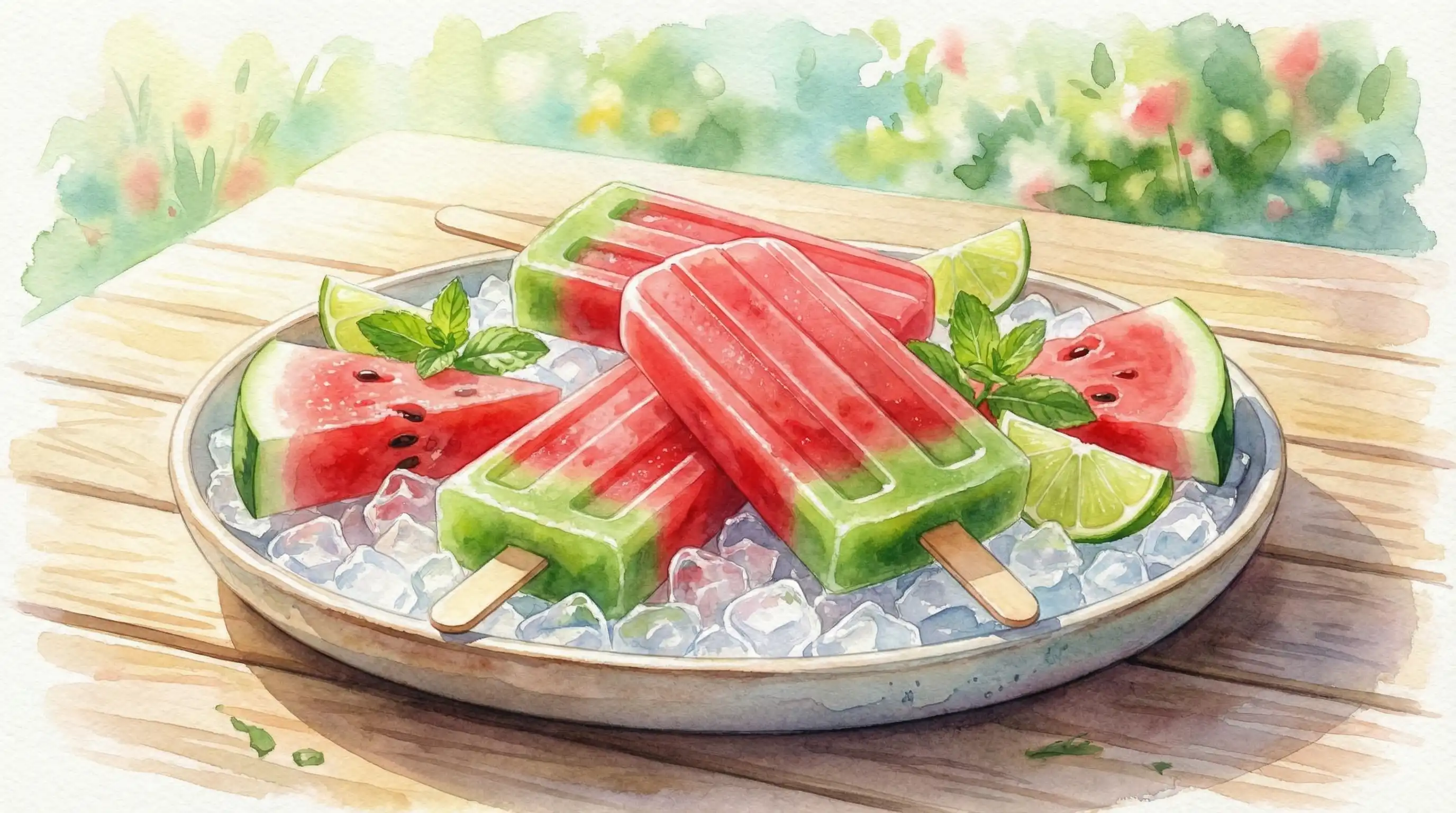 西瓜酸奶冰棍 - 51吃瓜